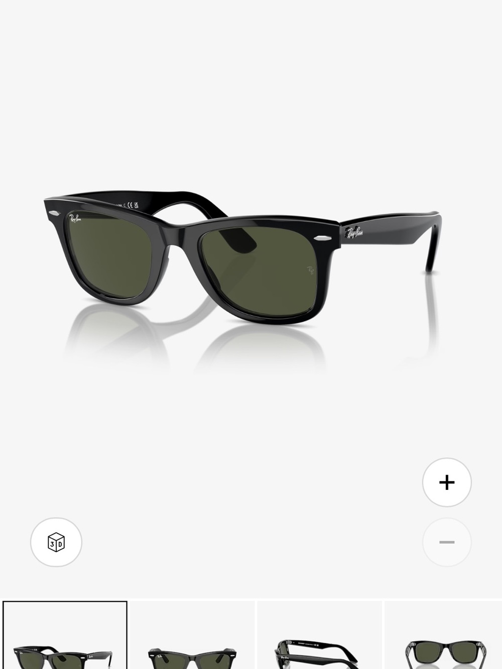 Ray-Ban Black Frame with Green Lenses Sunglasses